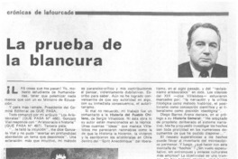 La prueba de la blancura La prueba de la blancura