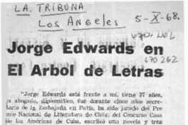 Jorge Edwards en el Árbol de Letras : entrevista Jorge Edwards en el Árbol de Letras : entrevista