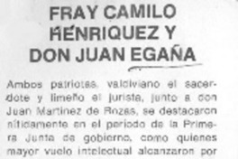Fray Camilo Henríquez y Don Juan Egaña. Fray Camilo Henríquez y Don Juan Egaña.