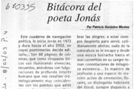 Bitácora del poeta Jonás Bitácora del poeta Jonás