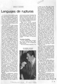 Lenguajes de rupturas