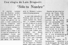 "Sólo tu nombre" "Sólo tu nombre"