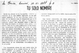Tu solo nombre