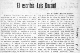 El escritor Luis Durand El escritor Luis Durand