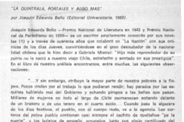 "La Quintrala, Portales y algo más"