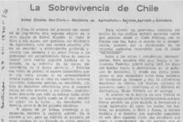 La sobrevivencia de Chile