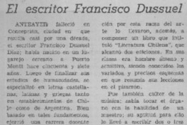 El escritor Francisco Dussuel El escritor Francisco Dussuel