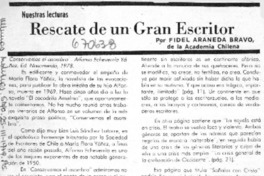 Rescate de un gran escritor Rescate de un gran escritor