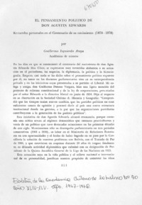 El pensamiento político de Don Agustín Edwards.