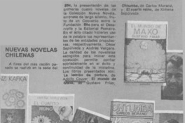 Nuevas novelas chilenas. Nuevas novelas chilenas.