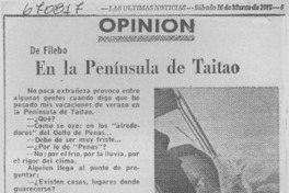 En la Península de Taitao En la Península de Taitao
