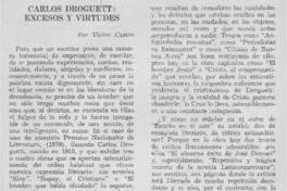 Carlos Droguett: excesos y virtudes Carlos Droguett: excesos y virtudes