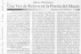 Una voz de relevo en la poesía del Maule Una voz de relevo en la poesía del Maule