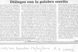 Diálogos con la palabra escrita