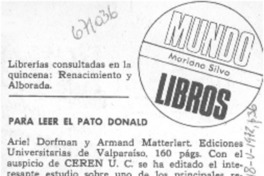 Para leer el pato Donald Para leer el pato Donald