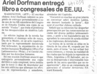 Ariel Dorfman entregó libro a congresales de EE.UU. Ariel Dorfman entregó libro a congresales de EE.UU.