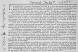 Fernando Durán V. Fernando Durán V.