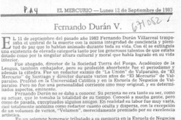 Fernando Durán V. Fernando Durán V.