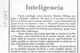 Inteligencia Inteligencia