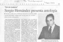 Sergio Hernández presenta antología.