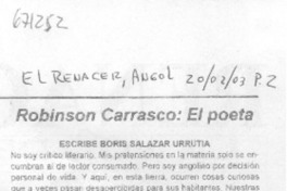 Robinson Carrasco, el poeta