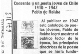 Cuarenta y un poeta joven de Chile 1910-1942. Cuarenta y un poeta joven de Chile 1910-1942.
