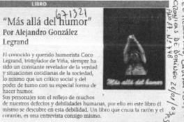 Más allá del humor". Más allá del humor".