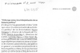 "Chile 1541-2000, una interpretación de su historia política".