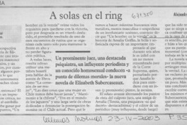 A solas en el ring A solas en el ring