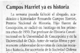 Campos Harriet ya es historia Campos Harriet ya es historia