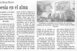 Con la poesía en el alma.