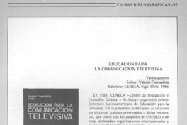 Educación para la comunicación televisiva.