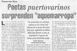 Poetas puertovarinos sorprenden "aquemarropa". Poetas puertovarinos sorprenden "aquemarropa".