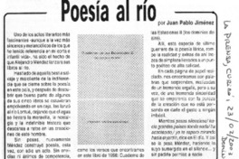 Poesía al río