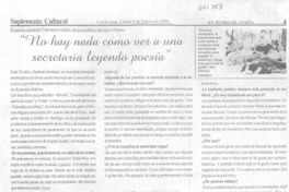 No hay nada como ver a una secretaria leyendo poesía : [entrevista]