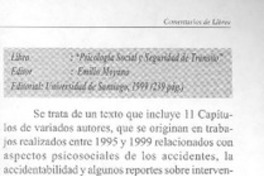 Psicología social y seguridad de tránsito" Psicología social y seguridad de tránsito"