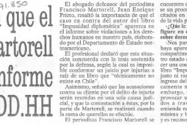 Destacan el caso Martorell salga en informe sobre DD.HH.