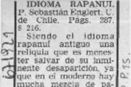 Idioma Rapanui