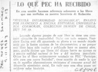 Lo que PEC ha recibido. Lo que PEC ha recibido.