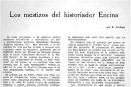 Los mestizos del historiador Encina Los mestizos del historiador Encina