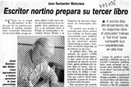 Escritor nortino prepara su tercer libro.