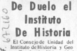 De duelo el Instituto de Historia. De duelo el Instituto de Historia.