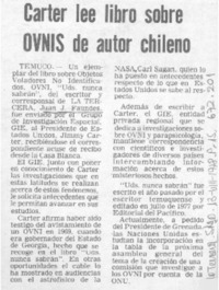 Carter lee libro sobre OVNIS de autor chileno.