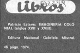 Imaginería colonial (siglos XVII y XVIII).