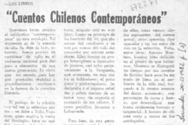 Cuentos chilenos contemporáneos Cuentos chilenos contemporáneos