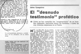 El "desnudo testimonio" profético El "desnudo testimonio" profético