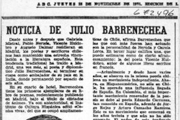 Noticias de Julio Barrenechea. Noticias de Julio Barrenechea.