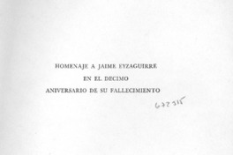 Homenaje a Jaime Eyzaguirre en el décimo aniversario de su fallecimiento Homenaje a Jaime Eyzaguirre en el décimo aniversario de su fallecimiento