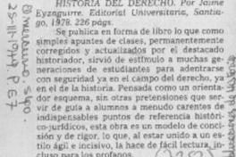 Historia del derecho. Historia del derecho.