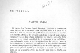 Nuestro duelo. Nuestro duelo.